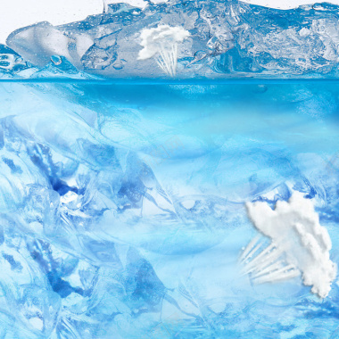 蓝色冰山夏季促销产品背景图背景