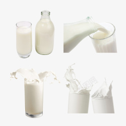 倒牛奶洒牛奶牛奶水早餐奶素材