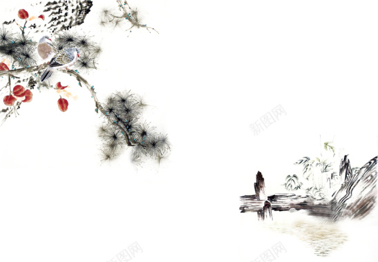 简单水墨水墨背景水墨水墨图国画背景