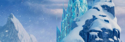 雪城堡动漫背景高清图片
