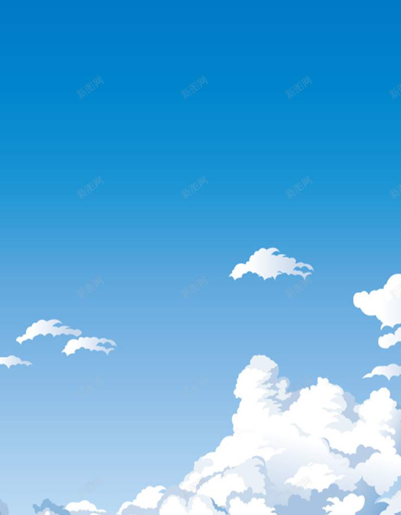 卡通高空云风景素材jpg设计背景_88icon https://88icon.com 卡通 蓝色背景 白云 高空 风景素材 H5素材 快乐 高兴 童趣 手绘