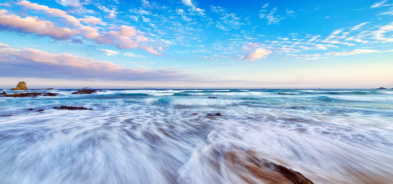 海浪海报背景背景