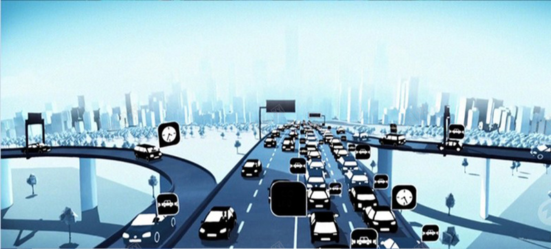 高架桥城市往来车辆背景图背景