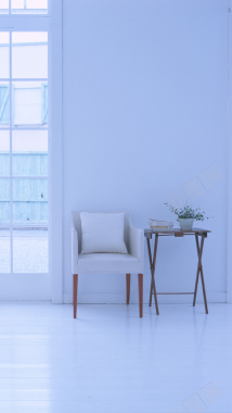 白色简约现代沙发H5背景素材背景