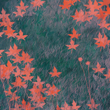 复古纹理秋季枫叶背景素材背景