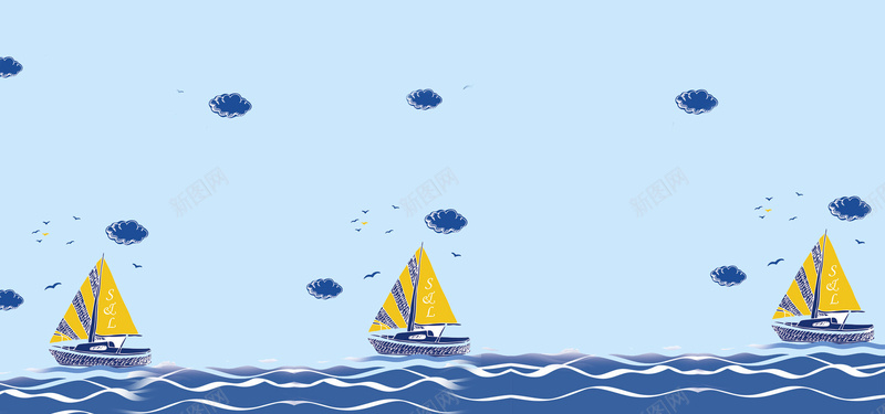 夏日清新蓝色海洋卡通促销背景jpg设计背景_88icon https://88icon.com 夏日 旅游 海洋 清新 蓝色 促销背景 天空 蓝色海洋卡通 帆船