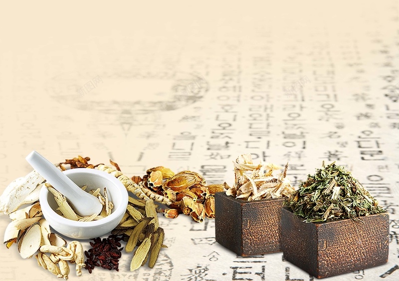 中医养生古方海报背景模板jpg设计背景_88icon https://88icon.com 中医养生 古方 海报背景模板 药材 海报背景 中医美容配方 捣药罐 捣药杵 化妆品海报