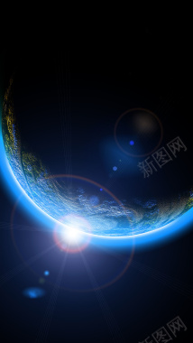 科幻地球大气H5背景素材背景