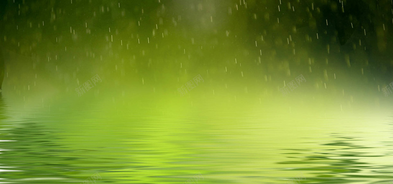 绿色雨滴水池淘宝背景背景