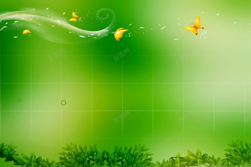 绿色花纹底图背景图jpg设计背景_88icon https://88icon.com 小草 绿色 蝴蝶