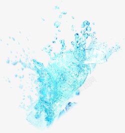 蓝色液体水流效果素材