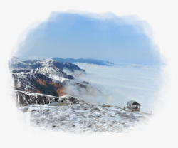 雪山天空风景图素材