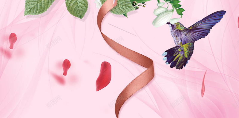唯美花边造型H5背景psd设计背景_88icon https://88icon.com 唯美 小鸟 花朵 花边 花 造型 H5 H5背景 丝带 丝绸 蝴蝶 小清新 文艺