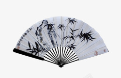 白色中国风扇子装饰图案素材
