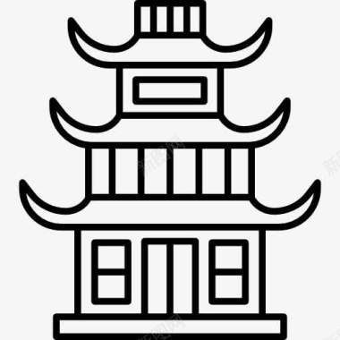 东方建筑中华寺图标图标