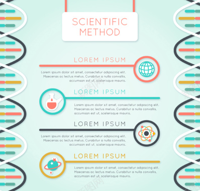 创意DNA科学信息图矢量图背景