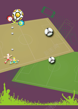 激情足球手机紫色背景素材背景
