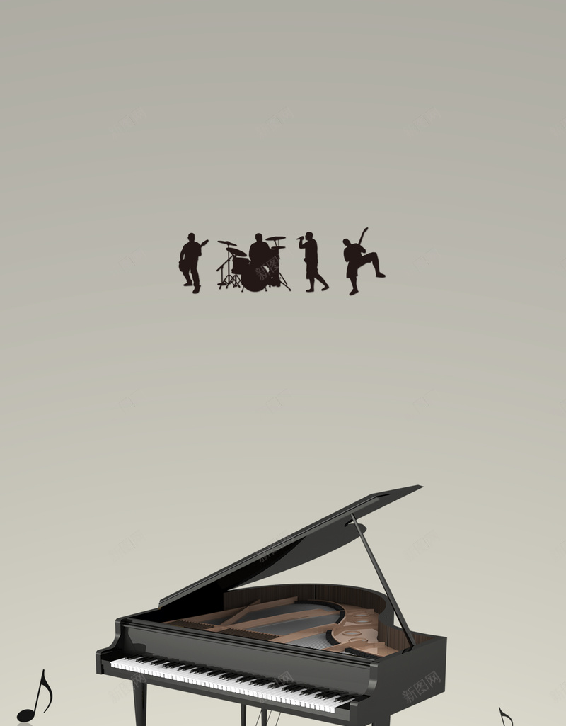 灰色系简约音乐海报高清背景jpg设计背景_88icon https://88icon.com 灰色系 钢琴 乐队 音符 音乐海报 曲子 简约 清新 文艺 喜欢 小清新
