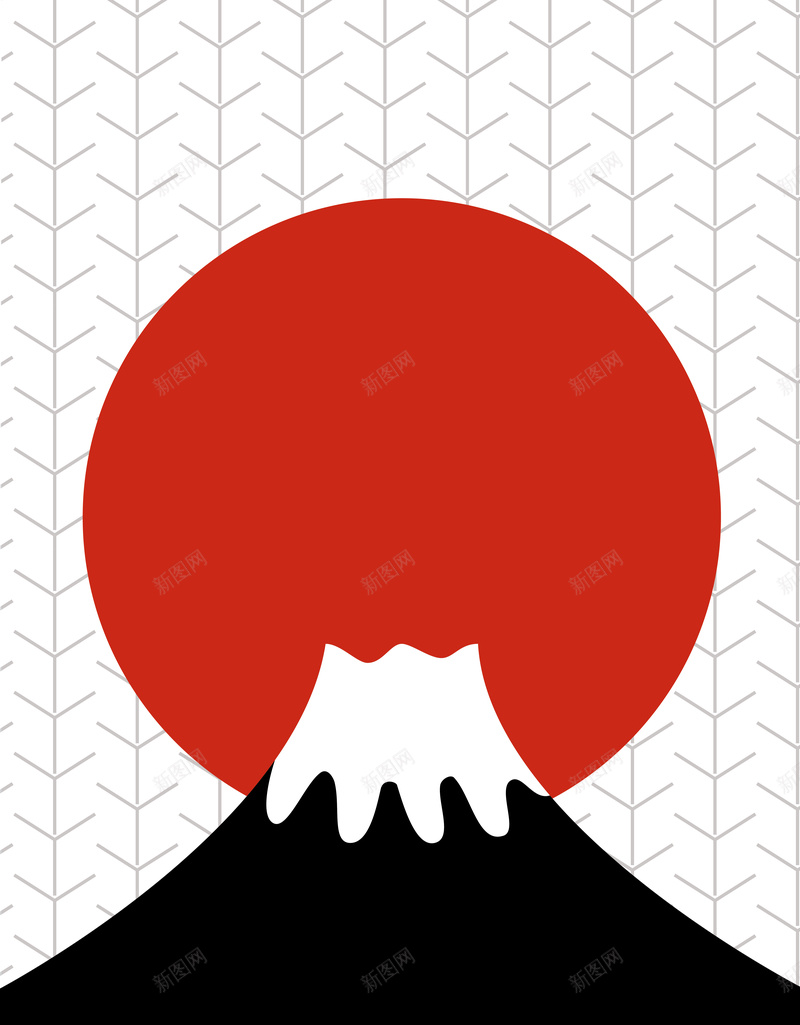 卡通扁平手绘日本富士山旅游背景素材eps设计背景_88icon https://88icon.com 富士山 卡通 扁平 手绘 日本 旅游 背景 素材