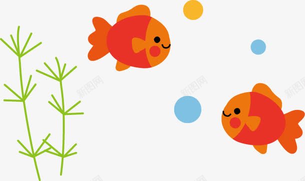 彩绘效果在水底的小金鱼png免抠素材_88icon https://88icon.com 彩绘 效果 水底 金鱼
