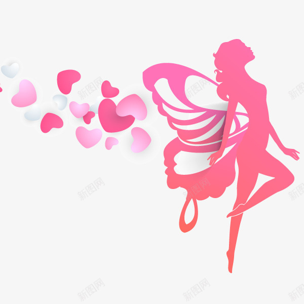 带翅膀的爱心女神png免抠素材_88icon https://88icon.com 女神 爱心 翅膀 美女