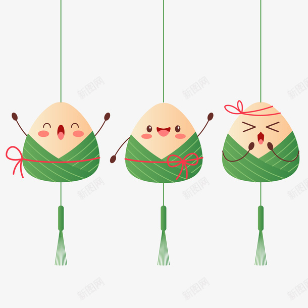 端午节粽子表情吊饰png免抠素材_88icon https://88icon.com 粽子 端午节 表情 吊饰