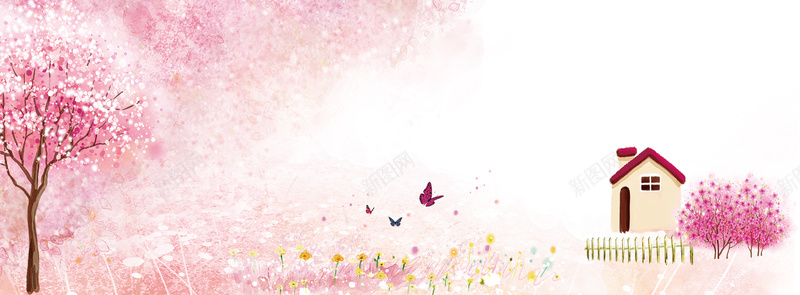 粉色温馨树水墨画背景bannerjpg设计背景_88icon https://88icon.com 粉色 温馨 树 水墨 画 背景 banner 海报banner 其他