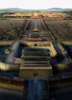 紫禁城中轴线古建效果图素材