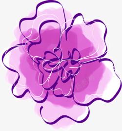 紫色立绘水墨风格高清合成效果素材