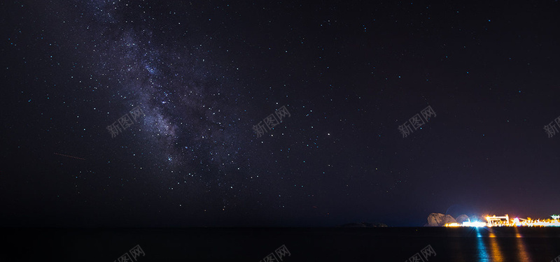 港口夜空背景图背景