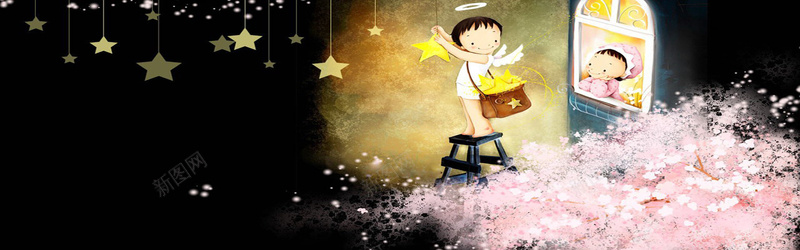 情侣摘星星浪漫梦幻背景天使bannerjpg设计背景_88icon https://88icon.com 摘星星 天使 情侣 梦幻 浪漫 海报banner 卡通 童趣 手绘