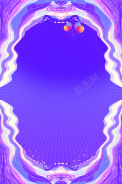 双12狂欢节简约紫色banner背景