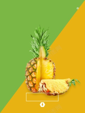 水果菠萝背景素材背景
