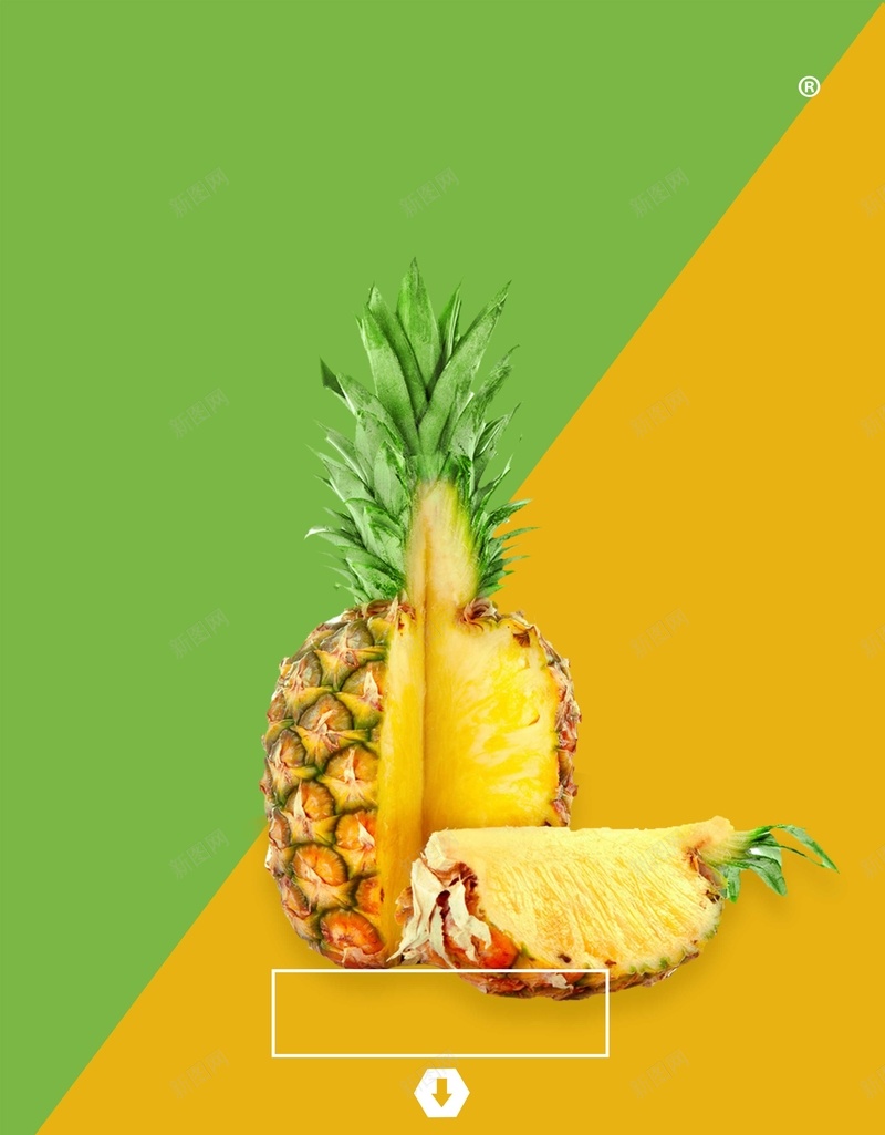 水果菠萝背景素材psd设计背景_88icon https://88icon.com 拼色 水果 海报 矢量 背景 菠萝 促销 活动