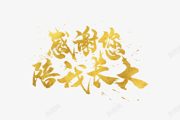 金色感谢您陪我长大字体png免抠素材_88icon https://88icon.com 金色 感谢您陪我长大 字体设计 免扣