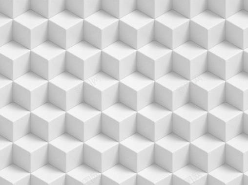 白色立方体简约背景背景