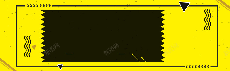 99焕新季几何简约黄色banner背景