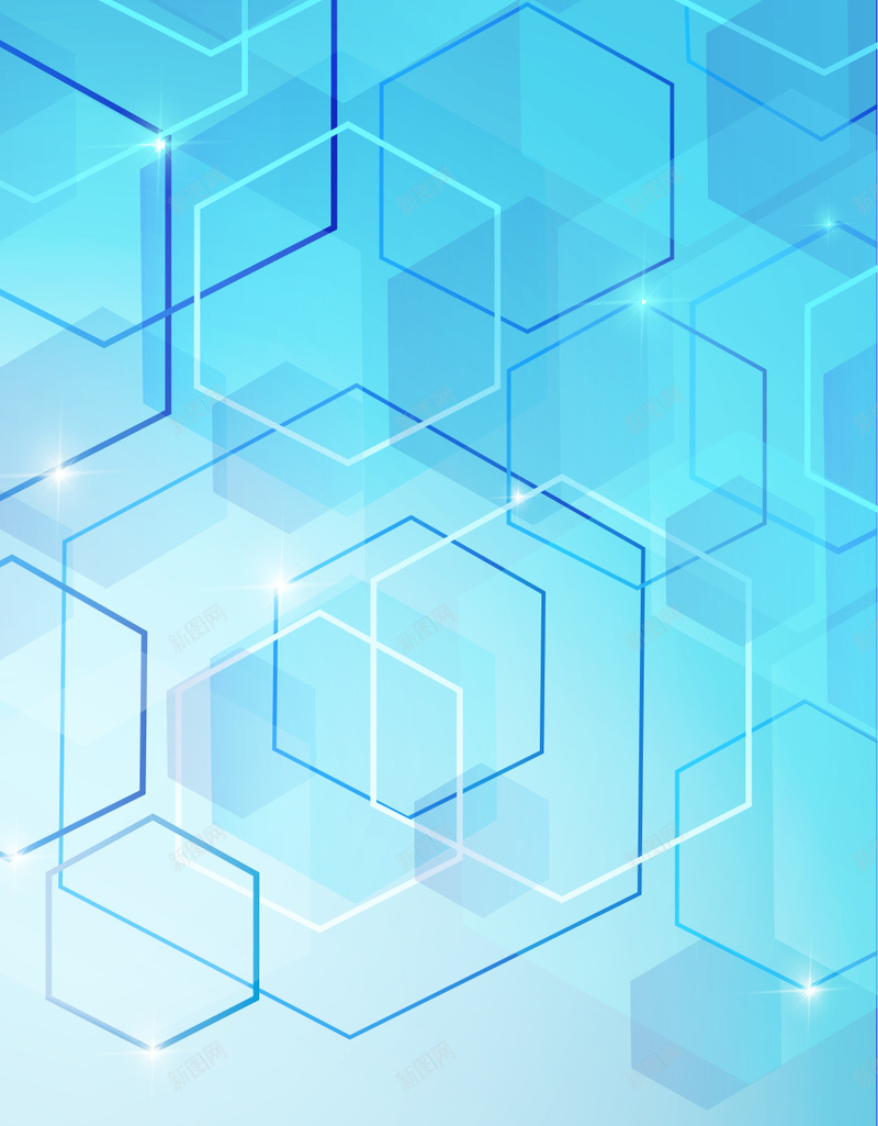 蓝色六角形H5背景jpg设计背景_88icon https://88icon.com 六角形 商务 科幻 科技 蓝色