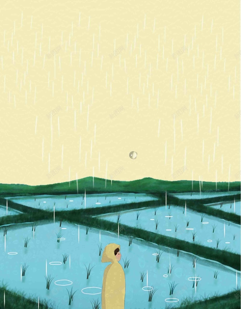 手绘插画谷雨海报背景模板psd设计背景_88icon https://88icon.com 手绘 插画 谷雨 海报 背景模板 24节气 传统节气 宣传