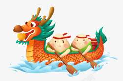 划龙舟的小粽子素材
