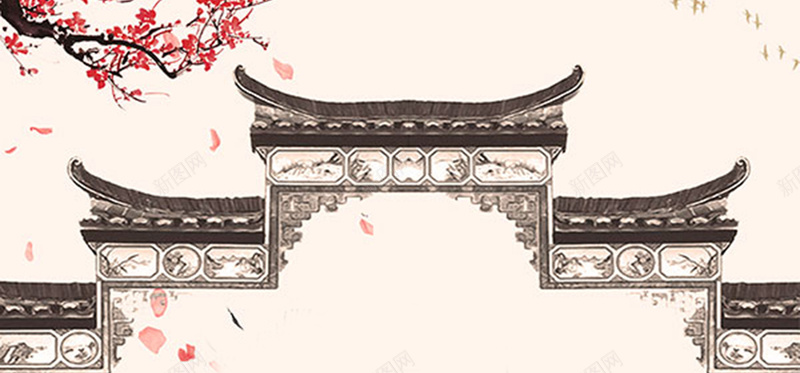 古典中国风banner图背景