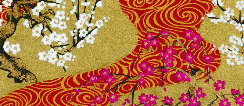 和风日式花朵梅花背景jpg设计背景_88icon https://88icon.com 和风 日式 花朵 海报banner