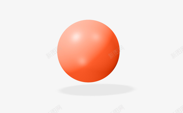 热汽球图标球3D素材图标