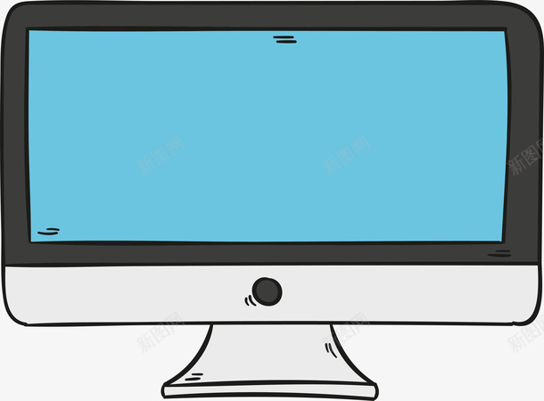 卡通电脑显示屏免抠素材png免抠素材_88icon https://88icon.com 免抠 办公用品 卡通 手绘 显示器 电脑 矢量图案