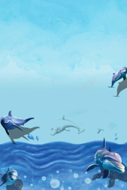 海上乐园海洋公园海报背景素材高清图片