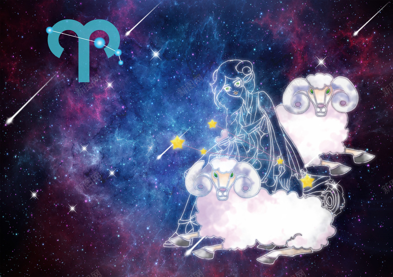 十二星座白羊座海报背景模板jpg设计背景_88icon https://88icon.com 十二星座 白羊座 星空 海报 背景 银河系 梦幻 大气