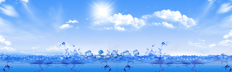 蓝色主题天空白云背景jpg设计背景_88icon https://88icon.com 海报banner
