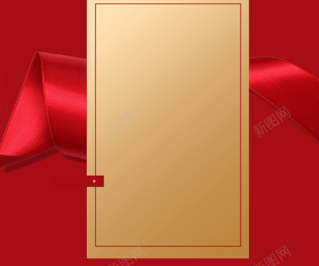 礼物礼盒彩带红色背景