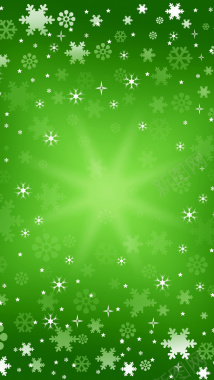 绿色圣诞雪花背景背景