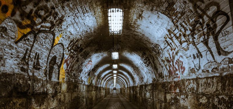 纵深感深邃的布达佩斯隧道背景背景